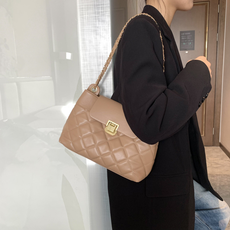 Bolso de cadena rombo bolso de mujer 2023 Nueva celebridad de Internet moda todo partido exquisito bolso de mensajero estilo Chanel bolso de hombro de las mujeres