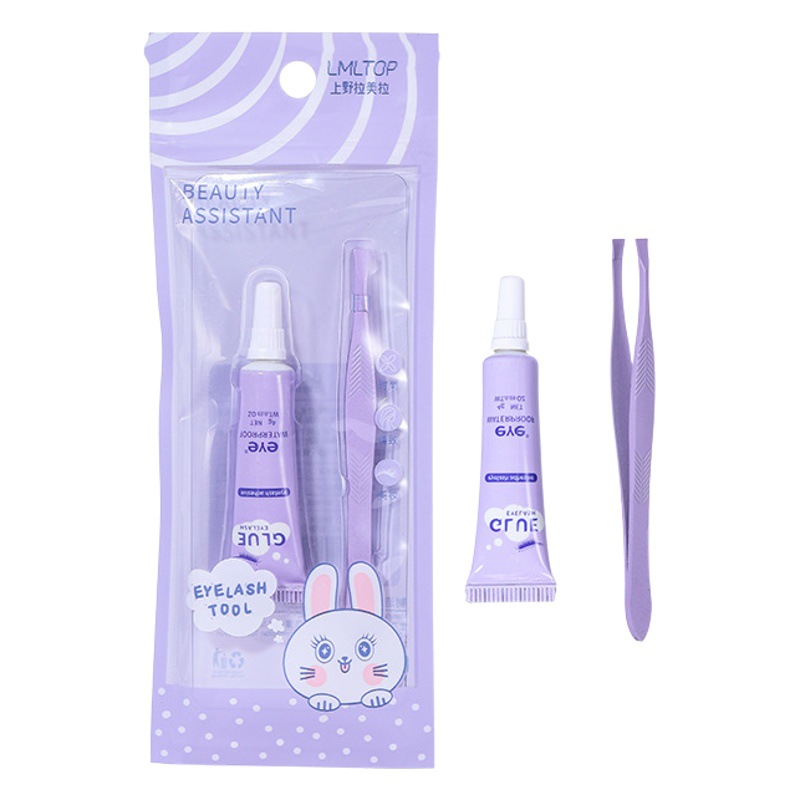Lmltop falsas pestañas pegamento pinzas combinación traje pegajoso falso pestañas rizador kit auxiliar SY024