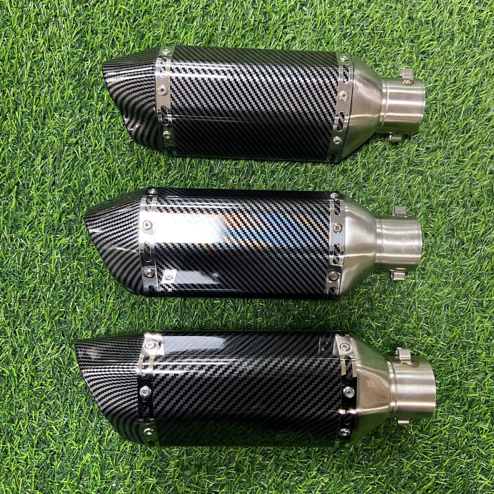 Выхлопная труба мотоцикла полностью имитирует углеродное волокно малый шестигранный 51MM универсальный 450SR 321R CBR650 GSX250