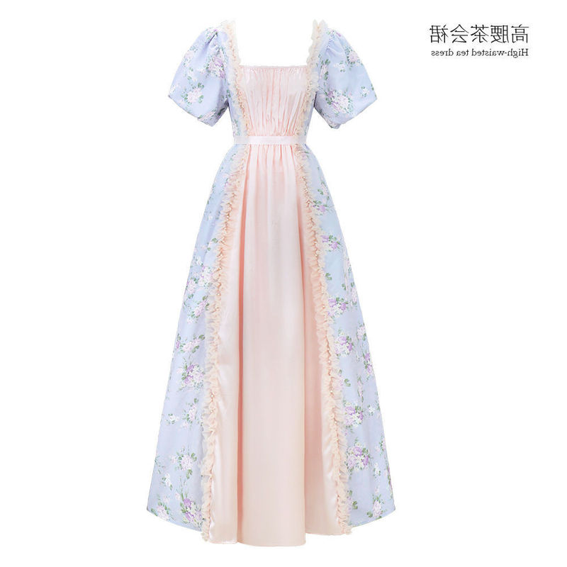 Banquet Tea Party Dress Halloween Victorian Dress Regency Dress High Waist Carnival Performance Stage Era
