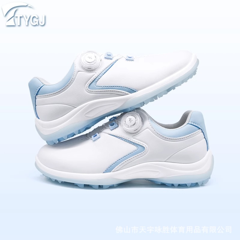 골프 신발 숙녀 미끄럼 방지 신발 고정 손톱 여성 신발 회전 버튼 탄성 신발 끈 운동화 제조 업체 도매