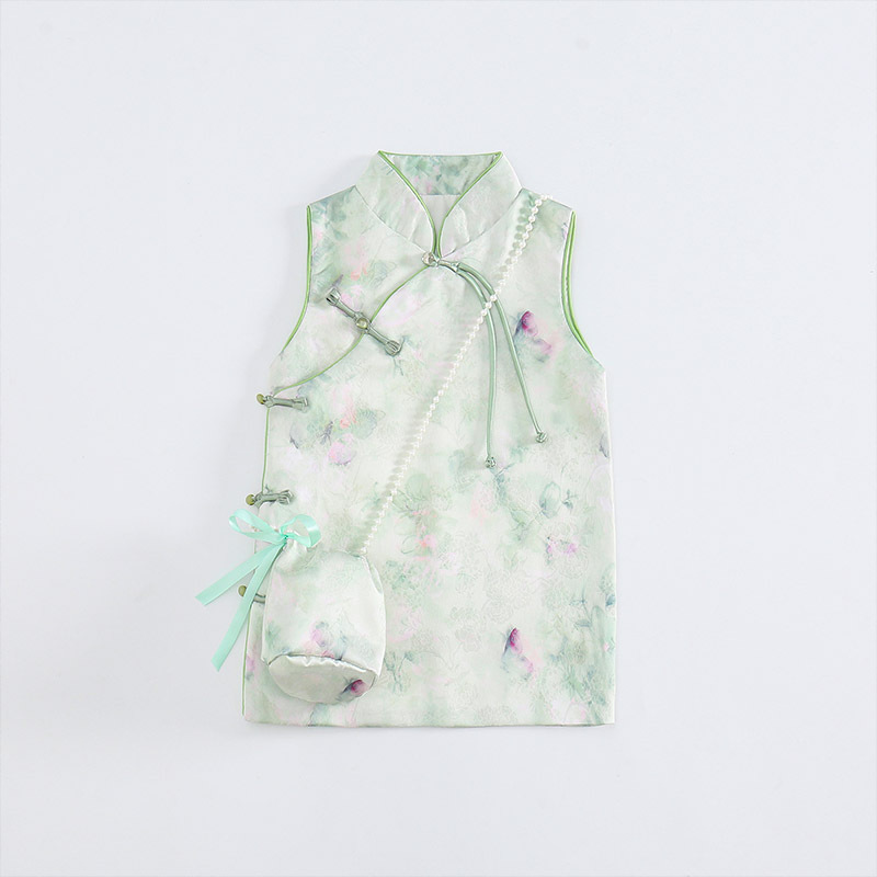 女童汉服旗袍裙女孩夏季新款儿童表演盘扣连衣裙中式唐装童装国风|undefined
