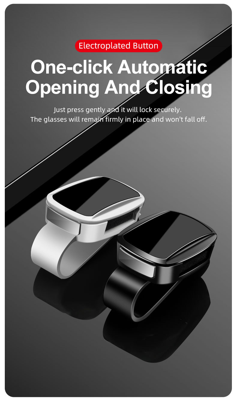 Cross-Border Standard Car Glasses Clip Logo Optional Car Glasses Holder Clip Logo Bracket Car Glasses Holder Wholesale