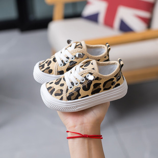 Clearance Offer Solid Sole Children's Canvas Shoes Baby Girl's Leopard Shoes Boy's Plaid Shoes Baby Soft Sole Toddler Shoes