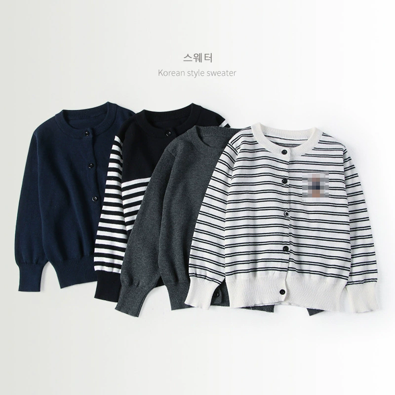 Детская одежда осенне-зимний вязаный кардиган для мальчиков и девочек, Детский свитер с мультяшной вышивкой, медведь, верхняя часть детского пальто