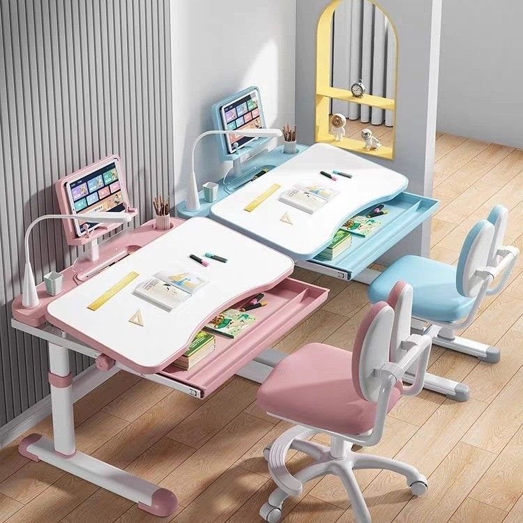 Children's Study Table, Home-Use Manual Lift Table, Writing Desk, Kindergarten Table, Adjustable Height Homework Table, Bedroom