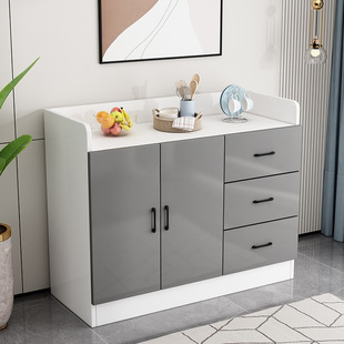 Sideboard Home Storage Locker Living Room Wooden Cabinet Kitchen Cabinet Wall-Mounted Integrated Storage Cabinet Tea Cabinet