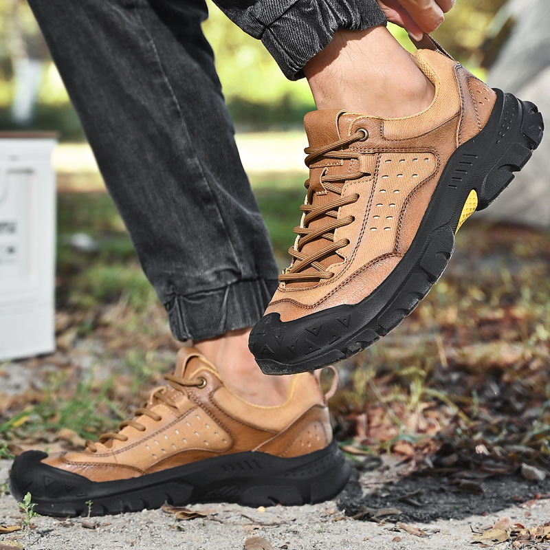 Zapatos de senderismo de gran tamaño 4546 para hombre 2024 otoño nuevos zapatos casuales al aire libre Baotou suela suave zapatos de herramientas antideslizantes y resistentes al desgaste
