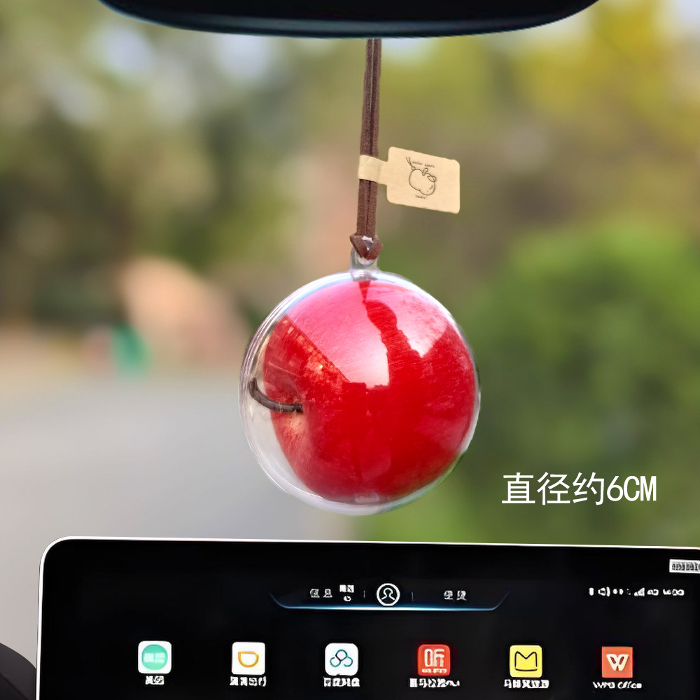 Apple automóvil colgante de viaje seguro llavero de automóvil atmósfera creativa colgante de espejo retrovisor colgante adornamiento en línea