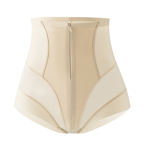 Triangle zipper high-waist belly-cinching pants postpartum waist cincher butt-lifting shaping safe underwear for women