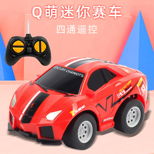 Manufacturer wholesale new four-way wireless remote control off-road car model children's cartoon toy car Amazon hot sale