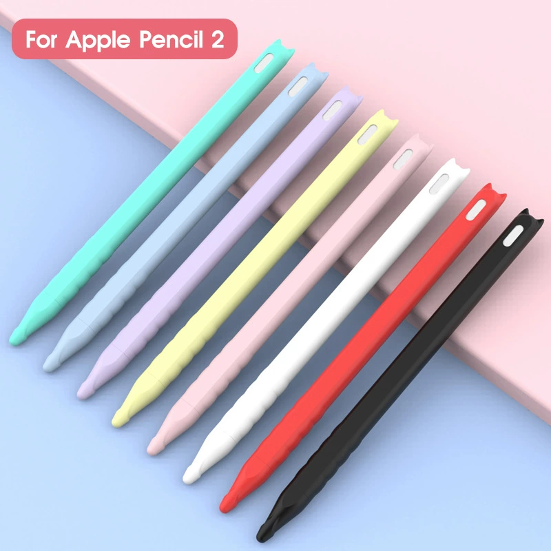 Подходит для обложки на карандаш 2 поколения Apple мультяшка сенсорный силиконовый чехол для iPad Pencil 2 защитный силиконовый материал