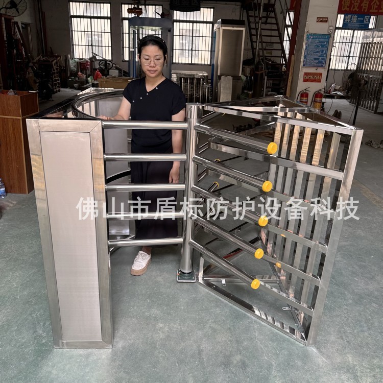 机械式手动半高十字栅栏旋转通道闸 公园只出不进单向防回转门