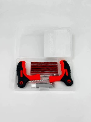 Cross-Border Vehicle-Mounted Vacuum Tire Repair Kit, Universal Emergency Tire Tool for Cars, Electric Vehicles, and Motorcycles (Repair kit) - red-23pc-tire-repair-tool-set