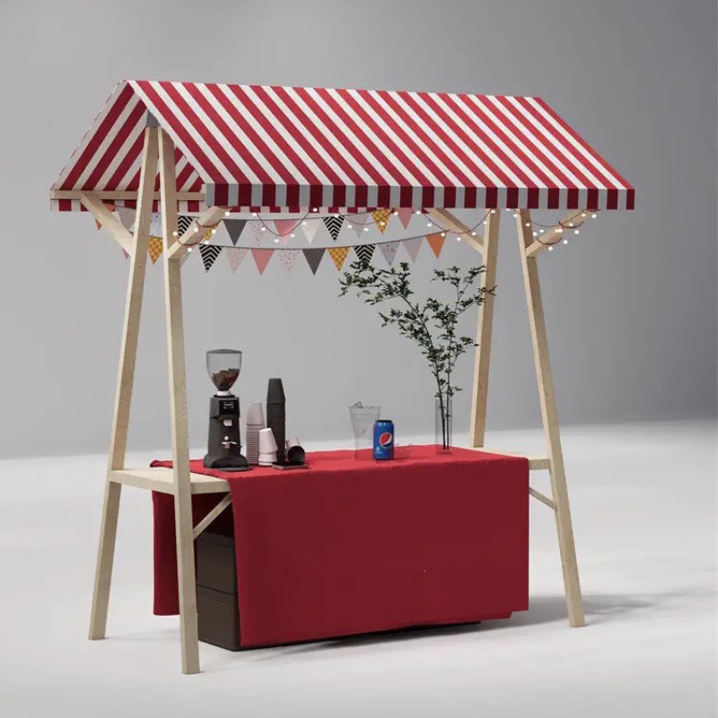 뜨거운 판매 빨간색과 흰색 천장 + 빨간색 식탁보 + 무료 램프 업그레이드 모델 127*60*200