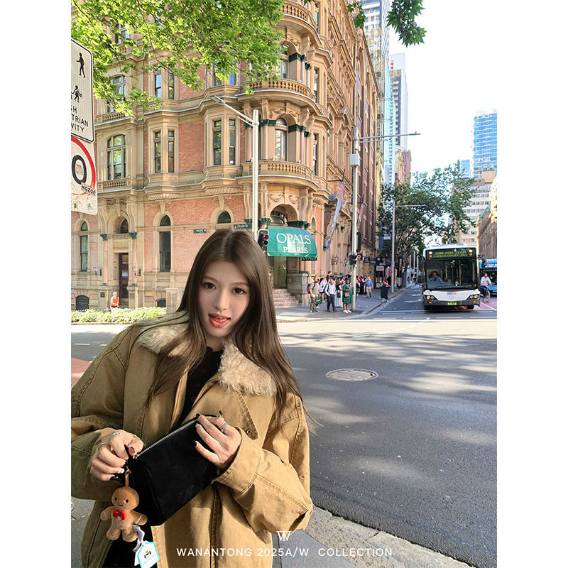 Wanantong's First Goose Down! Heavy-Duty Ready-To-Wear Washed Wool Collar Duck down Jacket for Women in Winter