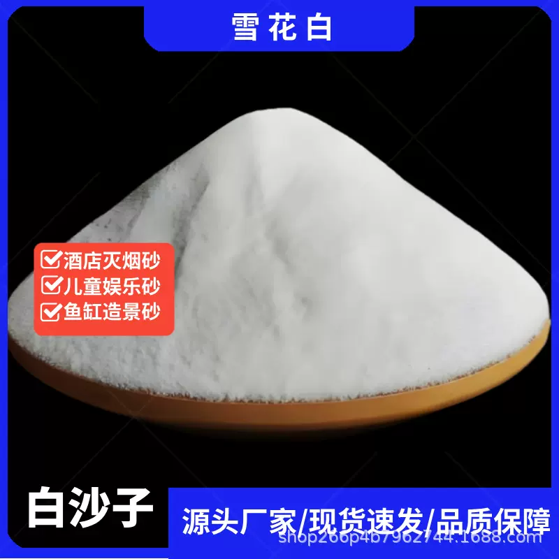 白沙子雪花白人造沙滩沙池娱乐砂球场草坪填充枯山水造景纯白细沙