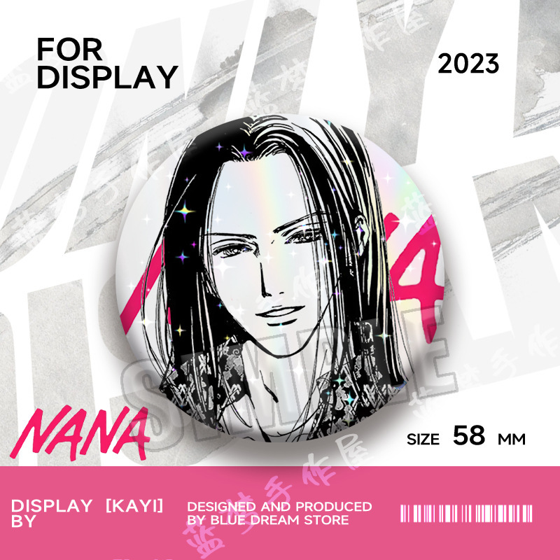 NANA 世界のもう一人の私 大崎ナナ 小松ナナ リン・チャオ・レイラ 缶レーザーバッジ|undefined