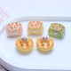Cute kitten egg tart food play diy small jewelry cream glue accessories hairpin hole shoes buckle decorative resin accessories