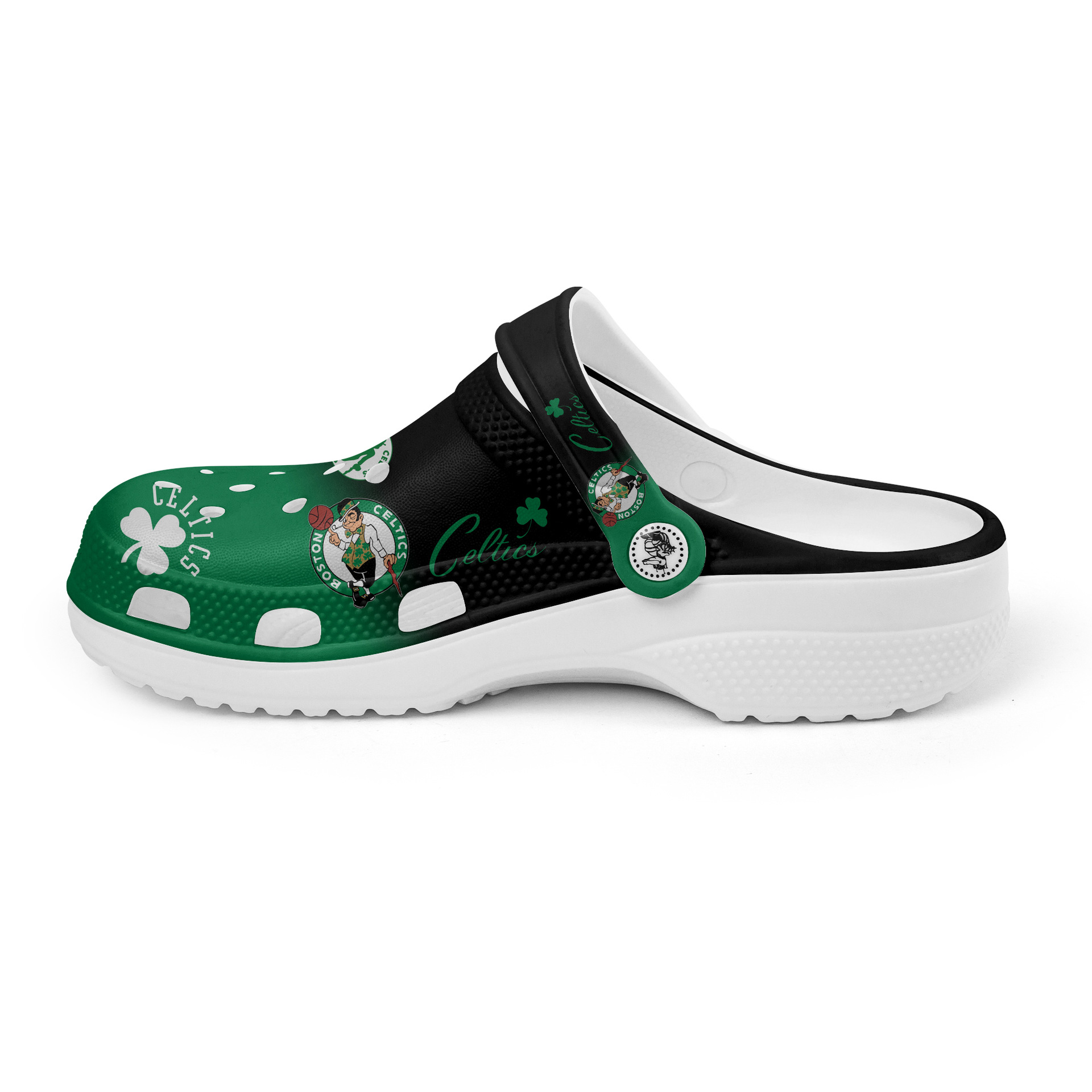 欧美夏季休闲大码拖鞋包头沙滩洞洞鞋凉鞋图案定 制跨境一件代发