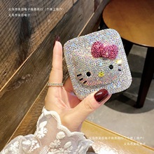 大容量猫奢华镶钻自带线充电宝000镜便携可爱带毫安移动电源20