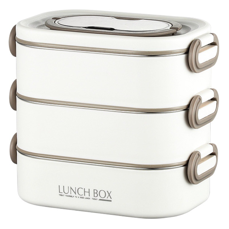 304 de acero inoxidable cuadrado aislado lonchera trabajador de oficina estudiante cantina horno microondas calefacción multi-capa compartimiento Bento