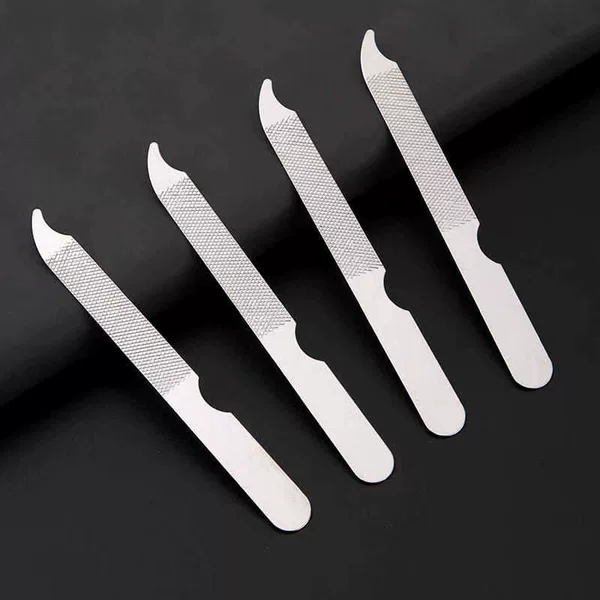 Stainless Steel Nail File Grinding Strip Nail Maker Double-sided Sand Strip Rub Household File Manicure Nail Tool suit