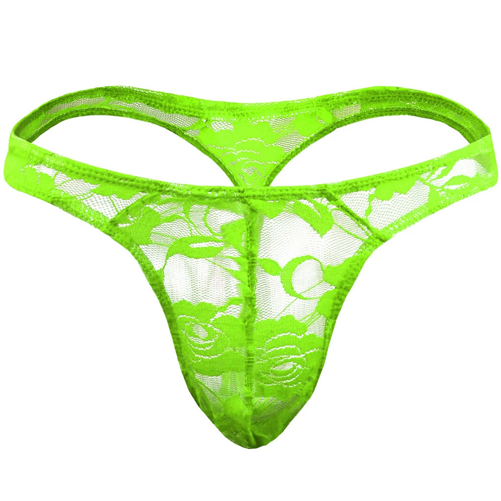 Floral Lace Sexy Thong Underwear with Sheer Mesh, Comfortable Fit, Available in Many Colors For Women
