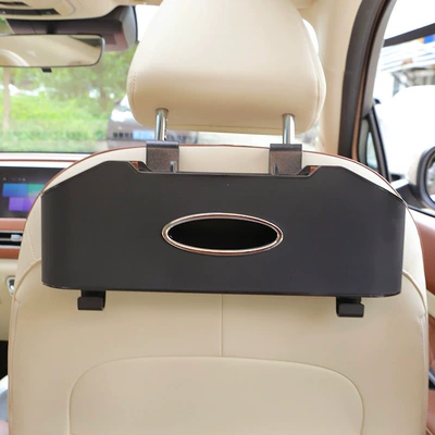 rear seat cup holder for – Car cup holder/beverage holder - black-chair-back-storage-box-new-model-solid-color