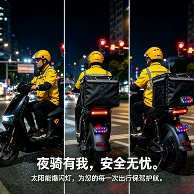Motorcycle Safety Supplies vehicles at night, decorative car