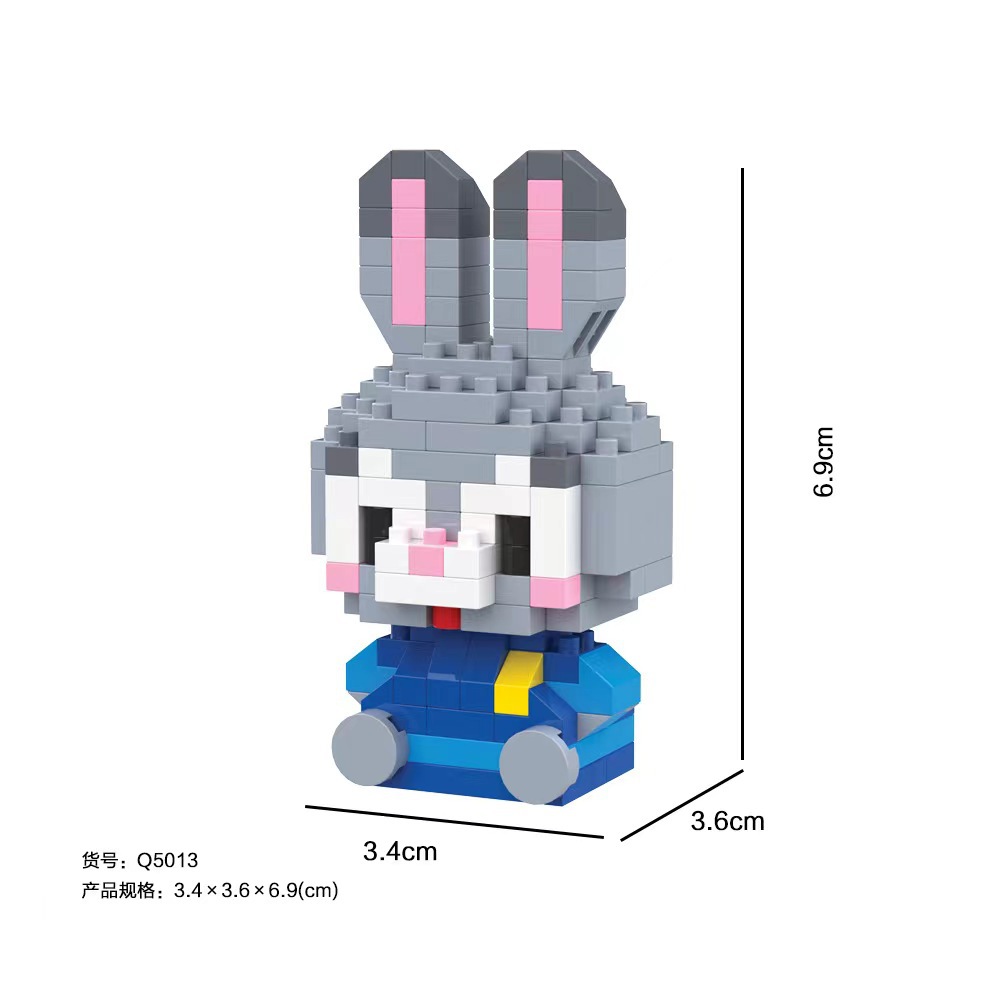 Cross-Border Micro Particle Building Blocks Children's Cartoon Character Educational Assembly Blocks Blind Box Stress Relief Toy Figure Wholesale