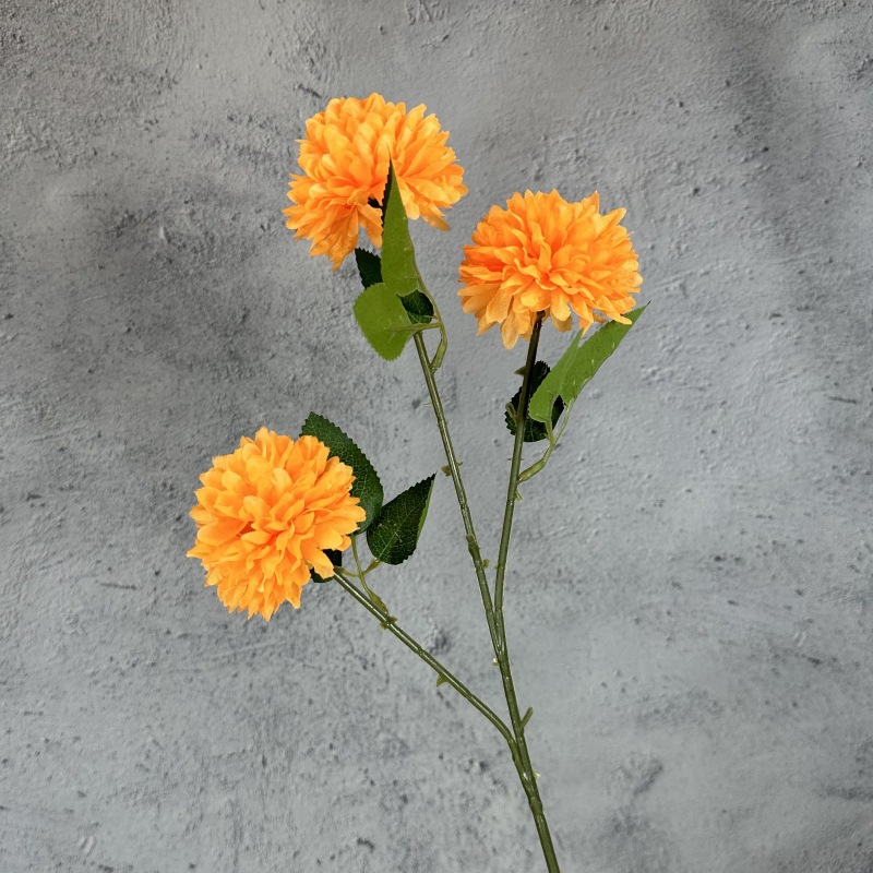 Crisantemo Artificial de 3 Cabezas, Crisantemo Ping Pong, Arreglo de Decoración para Bodas y Hogar, Hortensia, Diente de León, Adornos de Flores Artificiales al por Mayor