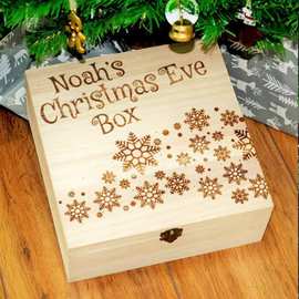 木制平安夜圣诞苹果盒圣诞木质礼盒松木苹果包装礼木盒批发木