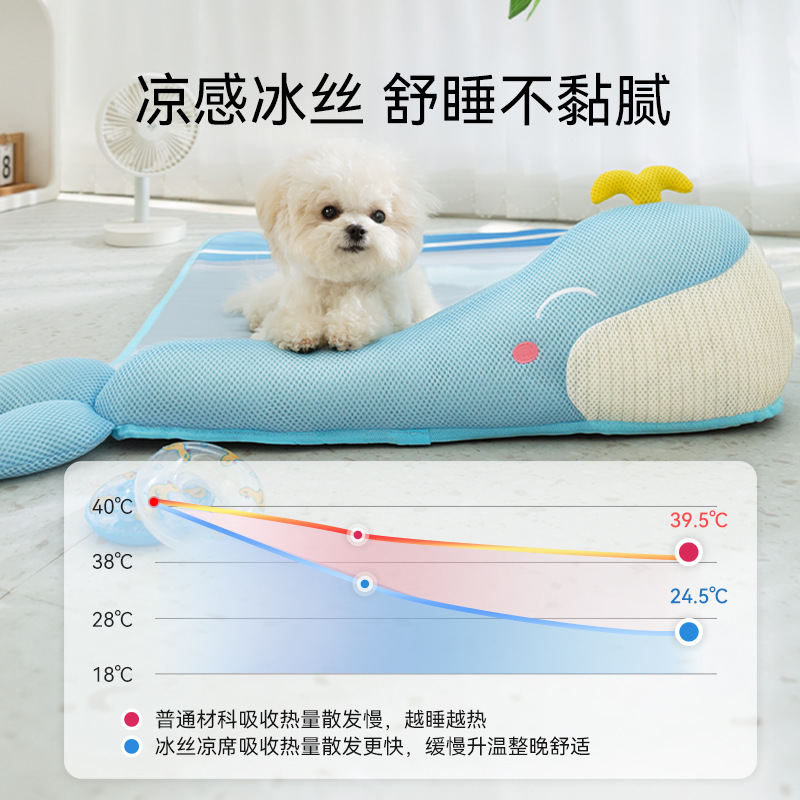 Perros Primavera y verano Muñecas con forma de animal Estera de verano Perro pequeño y mediano Teddy Cat Sofá de enfriamiento Nido para mascotas