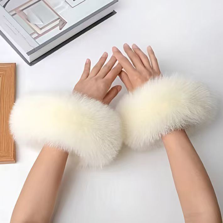 Genuine Leather and Real Fur Fox Fur Cuffs down Jacket Cotton Jacket Chinese Style Standard Straight Sleeves Universal Spring Autumn Winter Versatile Style