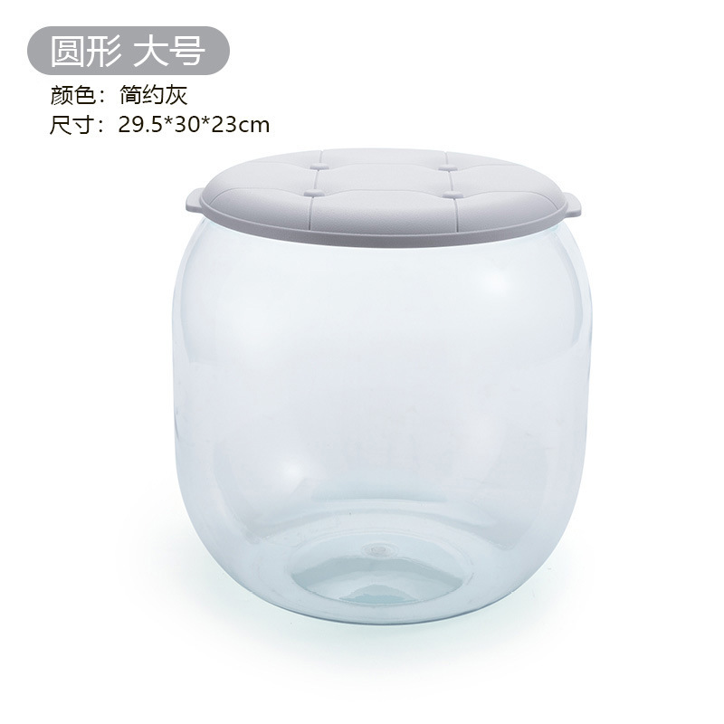 子供用収納ボックス、赤ちゃんのおもちゃ、人形、積み木収納バケツ、多機能収納プラスチック透明収納ベンチ、家庭用|undefined