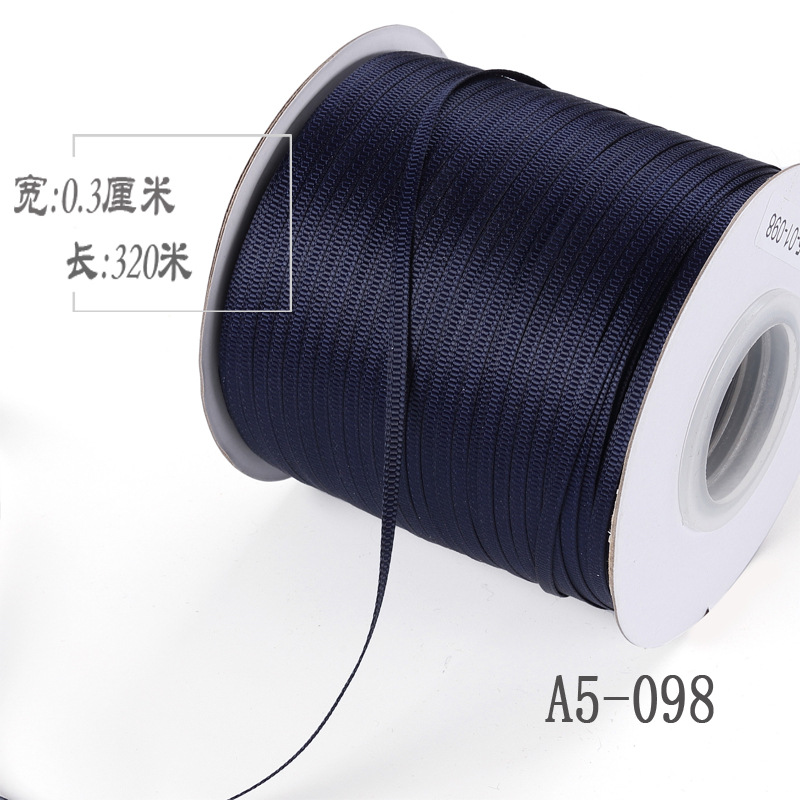 3mm de alta densidad costilla cinturón DIY cinta colgante etiqueta marcador embalaje cinta delgada cuerda de hilo