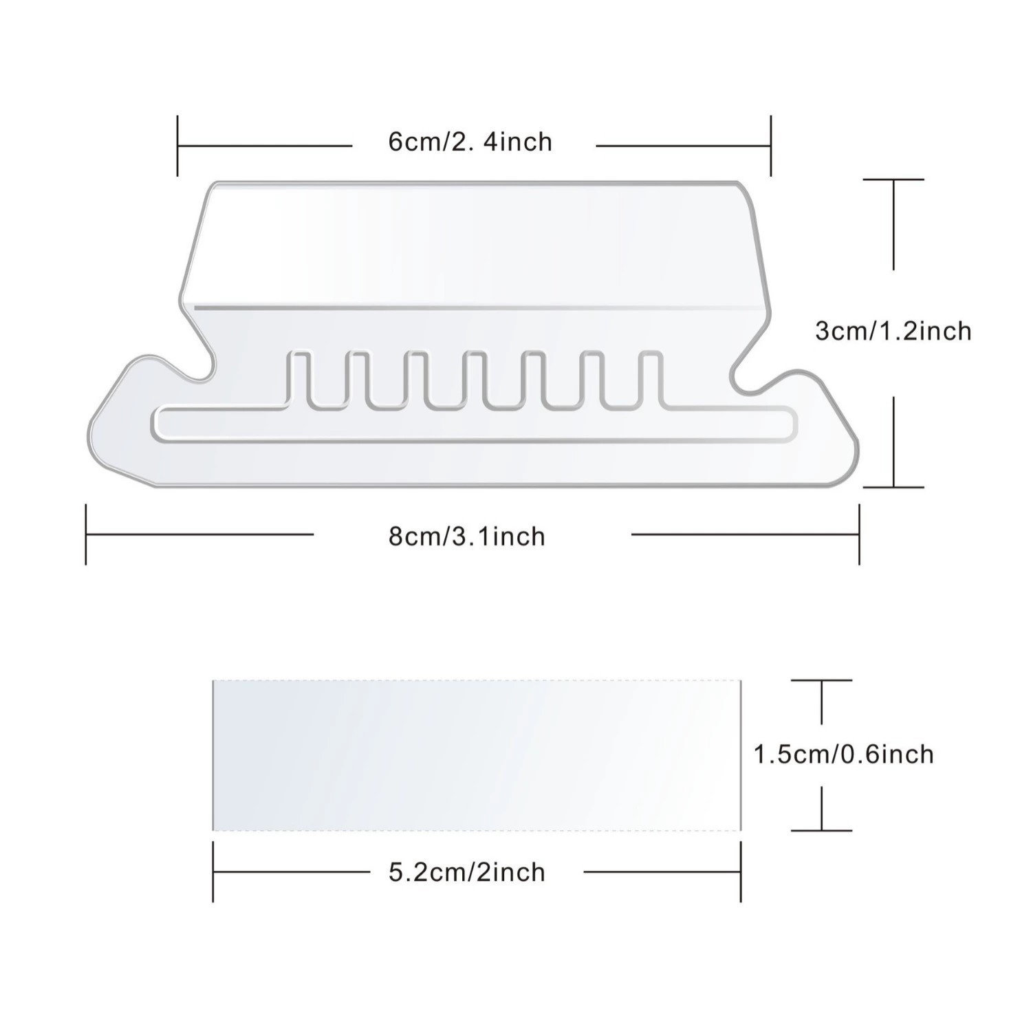 Индексный прозрачный ПВХ этикеточный зажим Na PVC мягкий зубной зажим прозрачный зажим