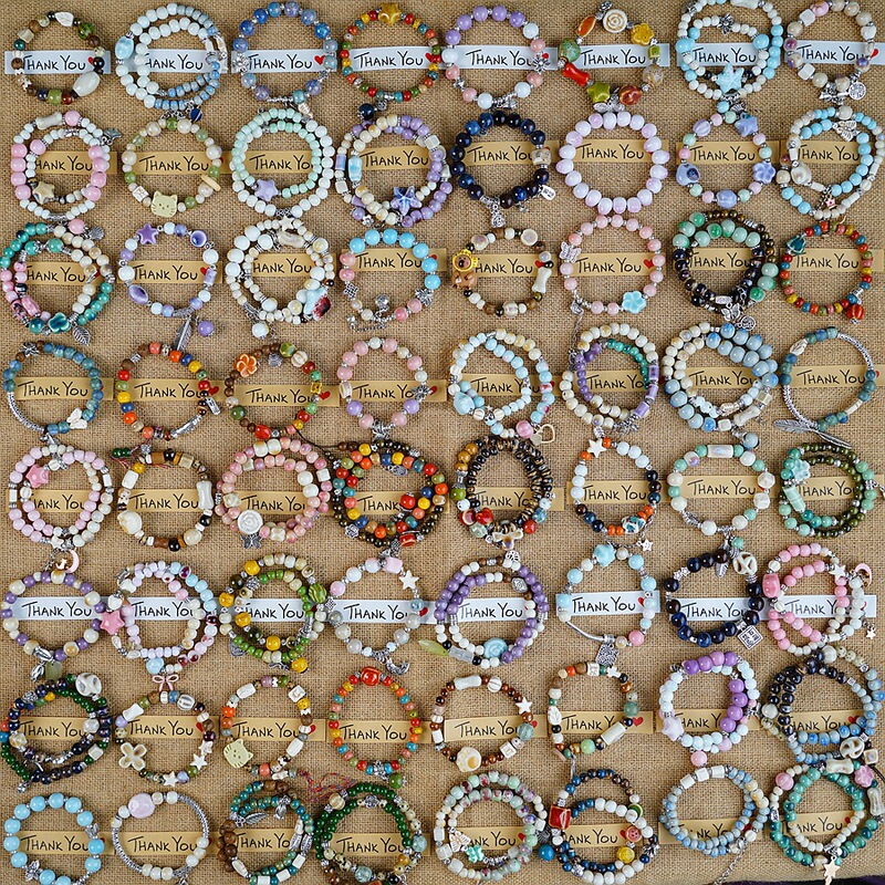Wholesale Jingdezhen Ceramic Bracelet Bracelet Not Fading Women's High Sense New Chinese Style All-match National Style Jewelry Bracelet