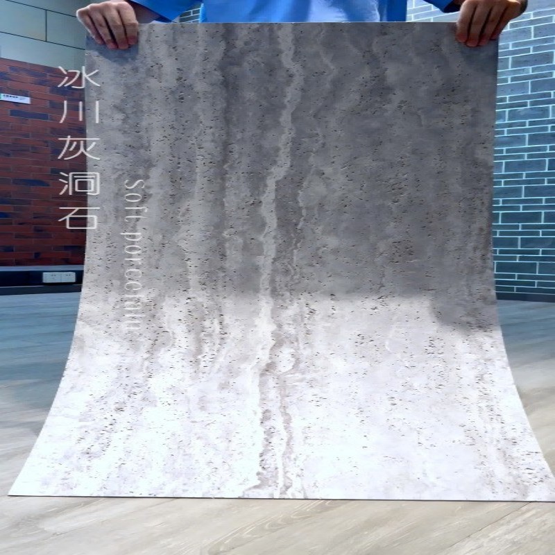 Terralitas blancas romanas blandas Tablero de piedra blanda Tablero de tierra apisonada para paredes exteriores Tablero de piedra perforada Tablero de porcelana suave Teja de piedra flexible ultrafina