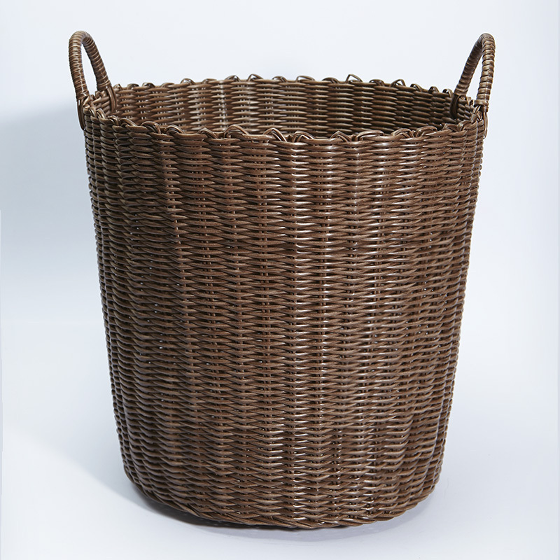 Light Luxury Thick Tube Dirty Clothes Storage Basket Rattan Laundry Basket Bucket Toy Basket Basket for Storing Clothes