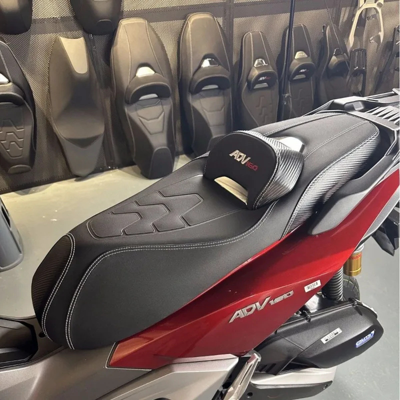 Suitable for 22-26 Models of Honda Adv160 Motorcycle Seat Bags, Modified Seat Cushion Assembly, Comfortable and Soft Backrest Seat Bag
