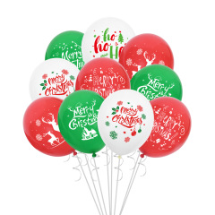 12インチ2.8グラムクリスマス装飾風船赤いクリスマス鹿緑白いクリスマスツリーラテックス風船