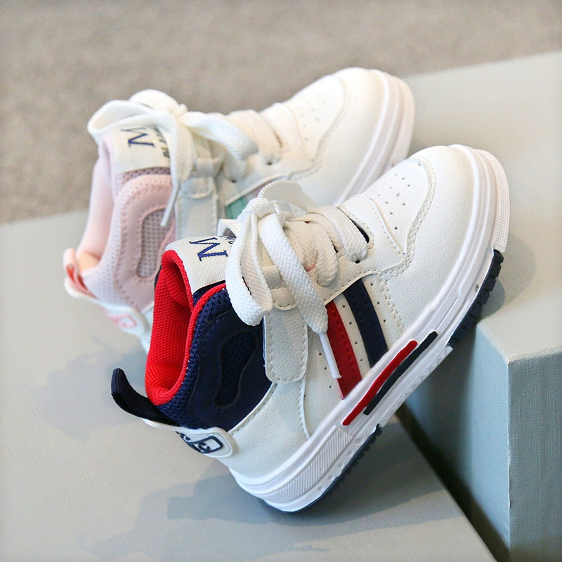 Детская спортивная обувь, осень 2024, новые кроссовки для девочек, высокие баскетбольные кеды для мальчиков и девочек, модные белые туфли для малышей.