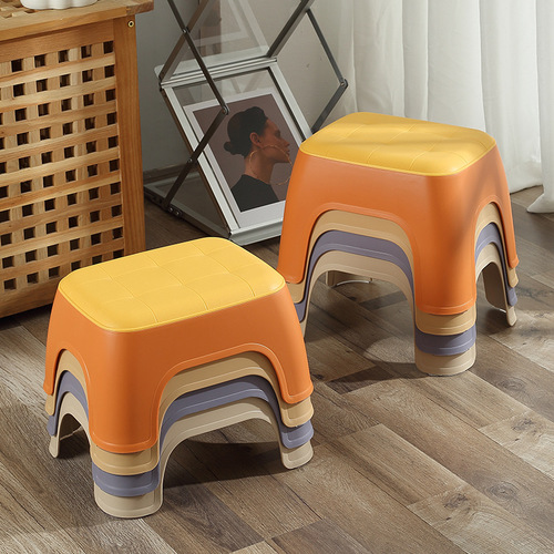 塑料小凳子儿童凳家用客厅现代简约凳子防滑熟胶换鞋板凳脚踏方凳