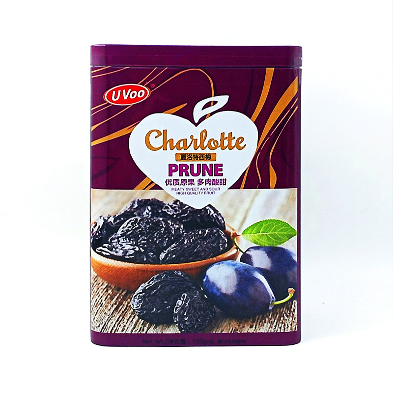UVOO夏洛特西梅150g罐裝年貨伴手禮網紅追劇休閒小零食西梅干蜜餞