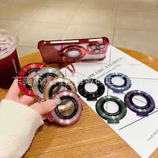Mobile Phone Bracket Back Adhesive Ring Buckle Multifunctional Mobile Phone Case Sticker Magnifier CD Pattern Folding Dual-purpose Trendy Bracket