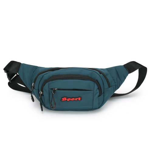Korean style multifunctional sports waist bag cycling chest bag canvas shoulder bag wallet men's mobile phone waist bag
