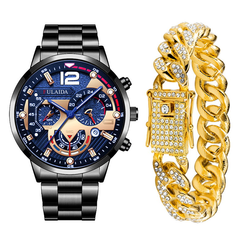 Quartz Movement Round Pattern Men'S Gender Business Style Business Round Buckle Quartz Men's Watches