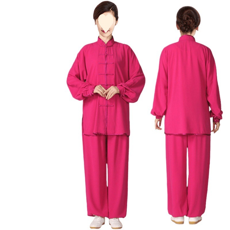 夏季太极服女轻薄练功服中老年晨练打拳团队拳服练功运动演出比赛|undefined